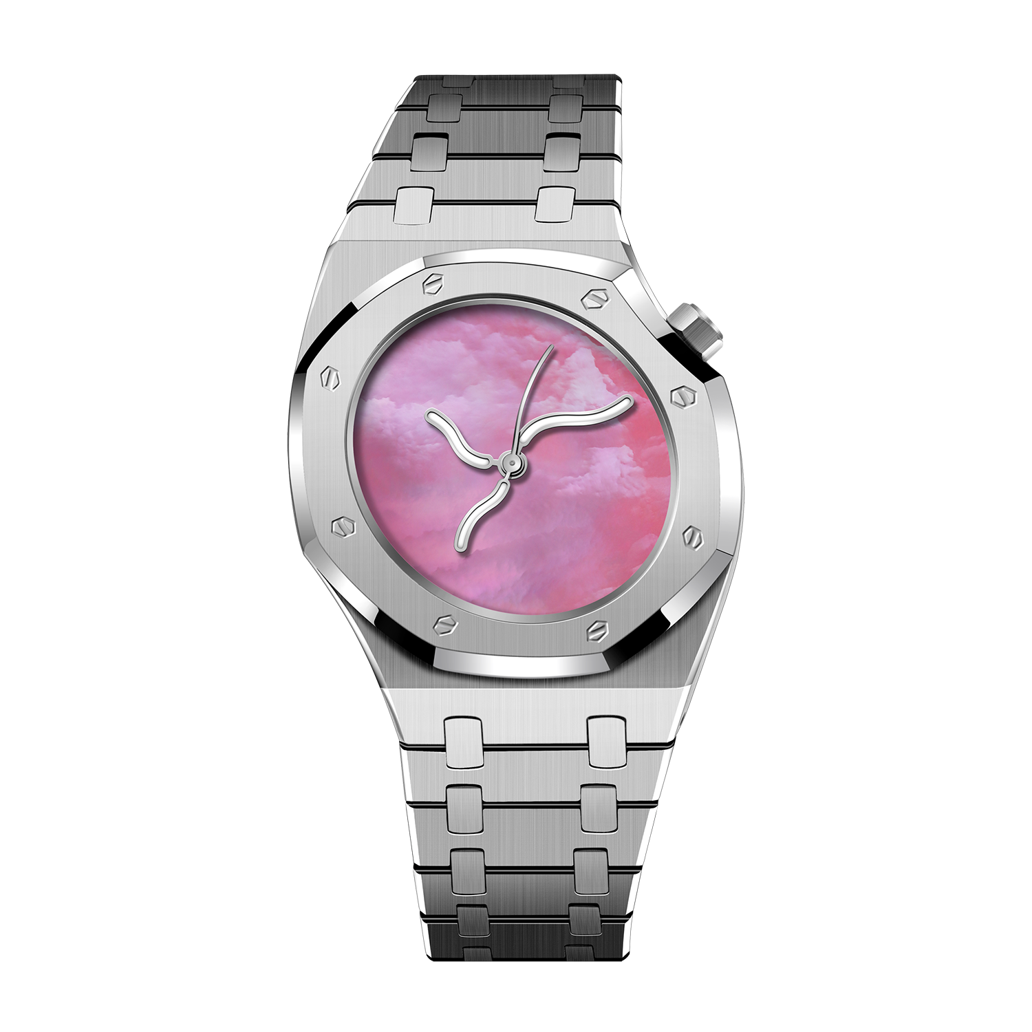Safrezo Rose Sunset mother-of-pearl fashion watch front view