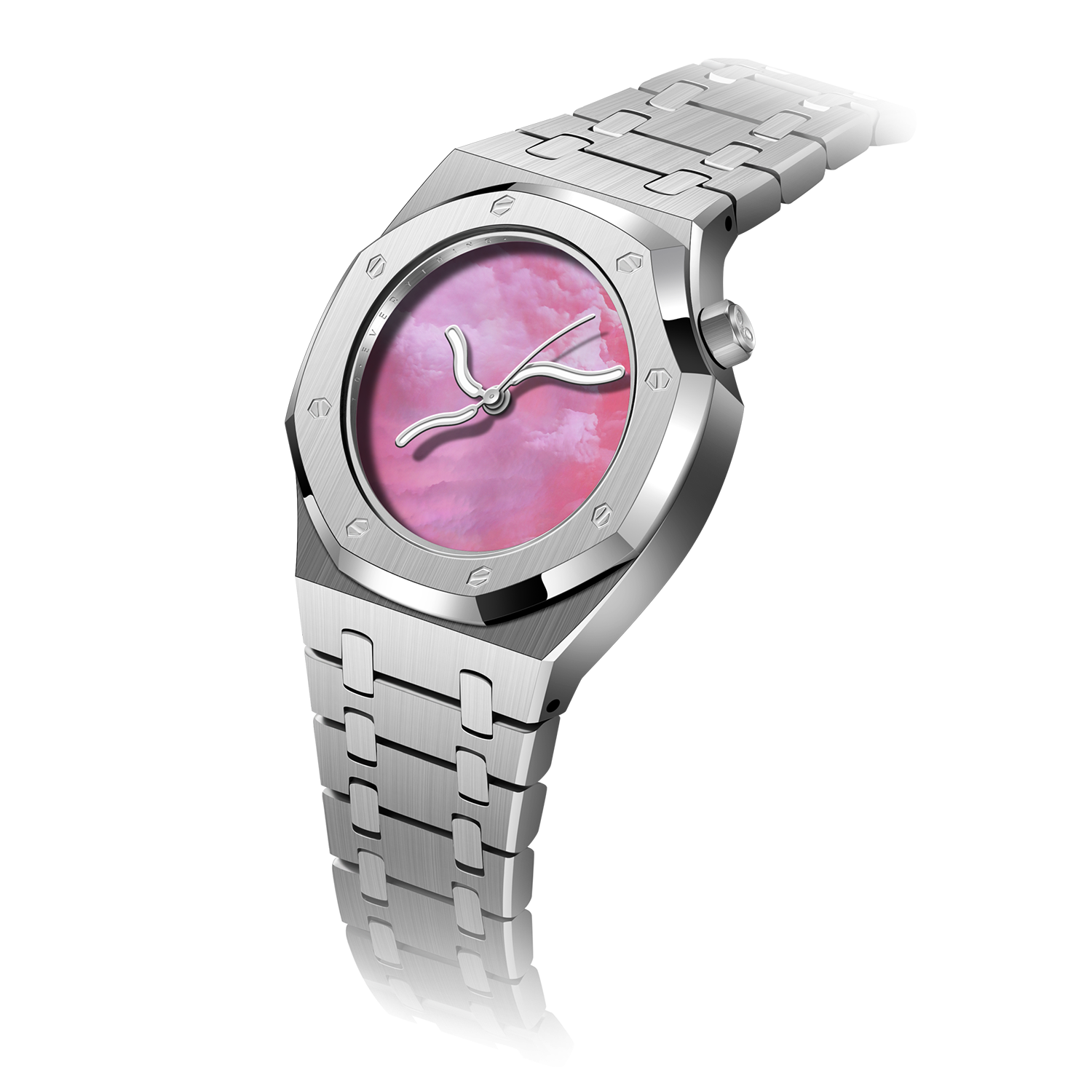 Super-LumiNova BGW9 detail on Rose Sunset hands and markers
