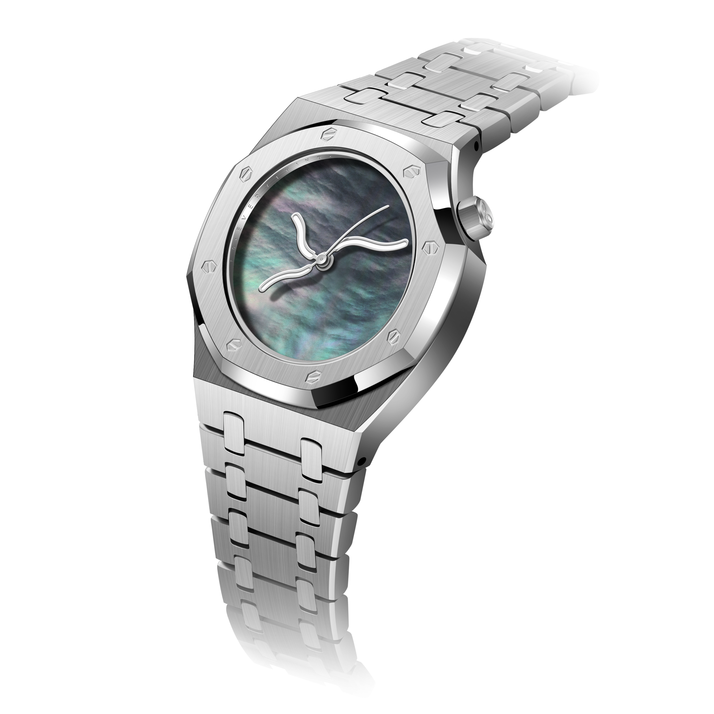 Grey MOP Fasion Watch Safrezo - Curve Oak - side view