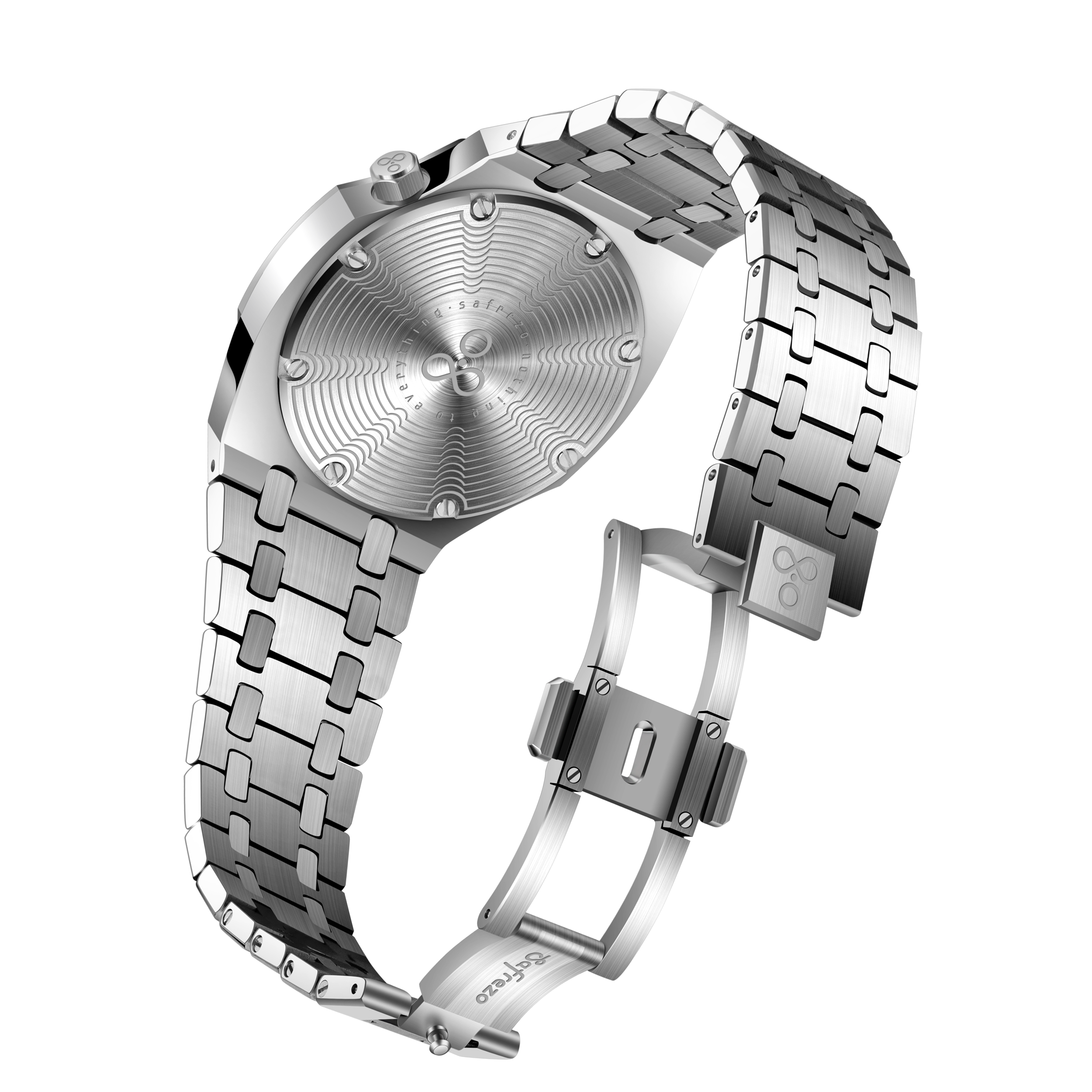 Grey MOP Fasion Watch Safrezo - Curve Oak - back view