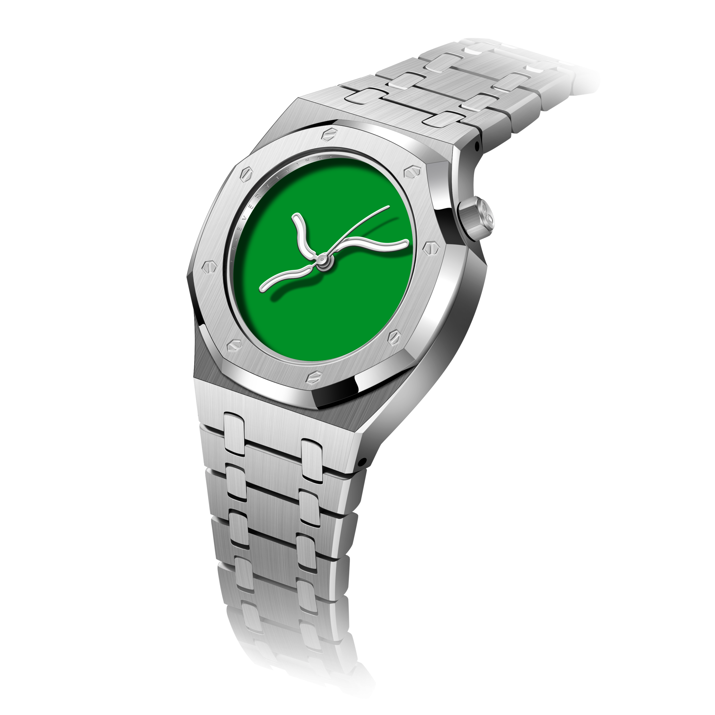 Super-LumiNova BGW9 detail on Candy Green hands and markers