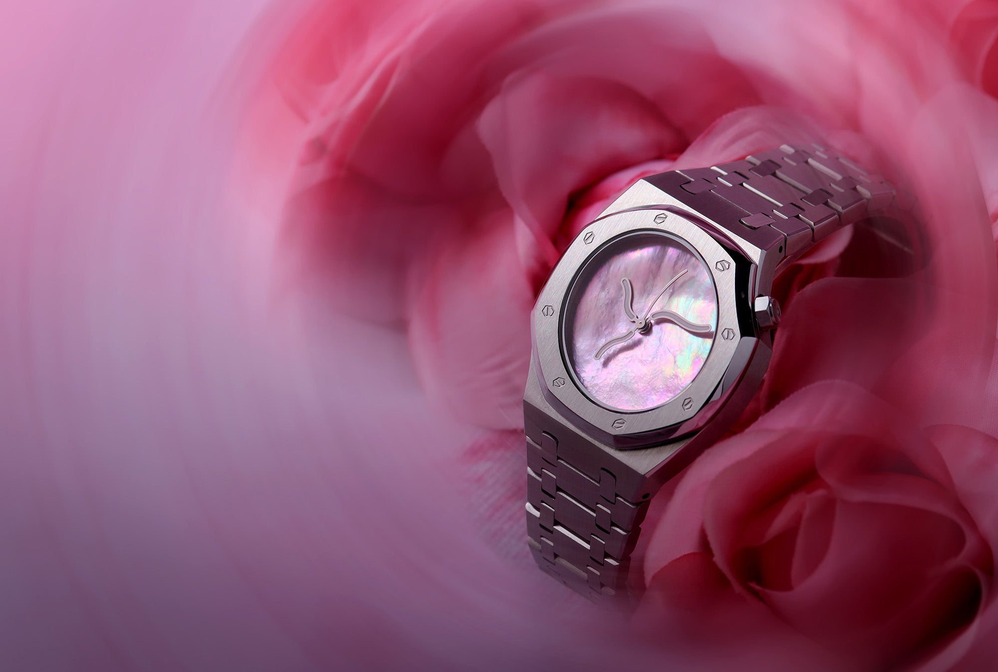 Mother-of-Pearl Fashion Watch | Rose Sunset | Safrezo