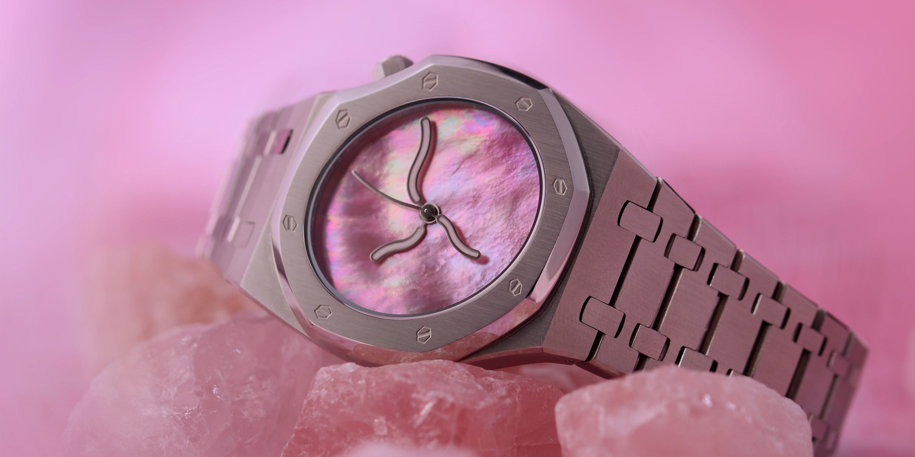 Mother-of-Pearl Fashion Watch | Rose Sunset | Safrezo